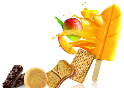 Guetzli und Mangoglace Guetzli und Mangoglace